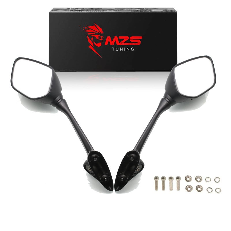 MZS Racing Motorcycle Mirrors, Fairing Rearview Side Mirror Accessories Black Compatible with YZF-R3 YZF-R25 YZF R3 R25 RH07J RG10J 2014-2018 - Image 1